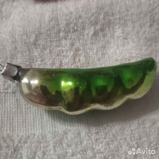 Елочная игрушка СССР стручок гороха, редкость