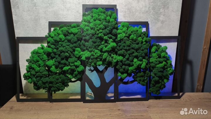 Картина стабилизированный мох Дерево жизни