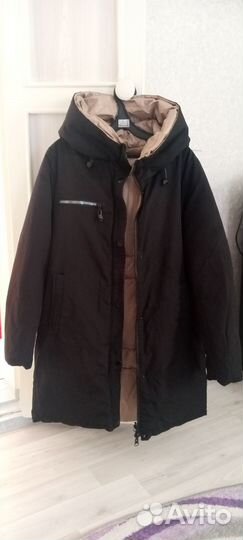 Продается двусторонний зимний пуховик 44-46 размер