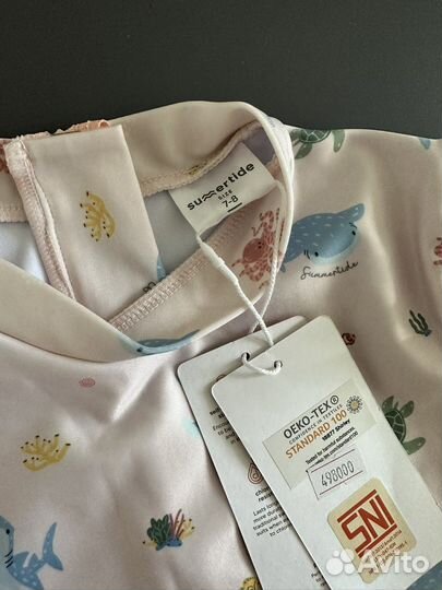 Купальник детский новый 5-8 лет sumertide 50spf