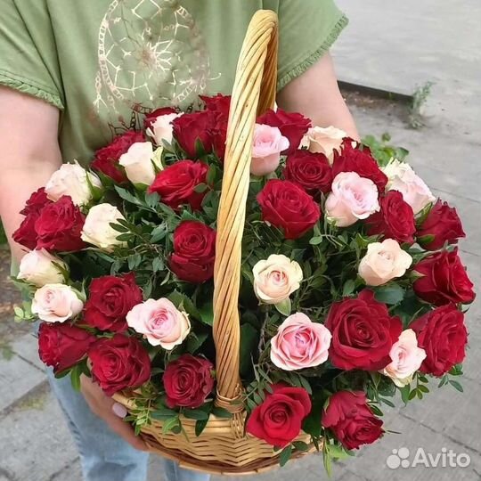 Цветы розы букет