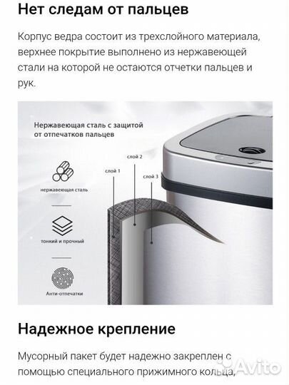 Мусорное ведро Xiaomi 15 литров Ninestar DZT-15-5