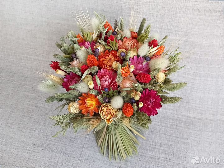 Букет из сухоцветов на 1 сентября