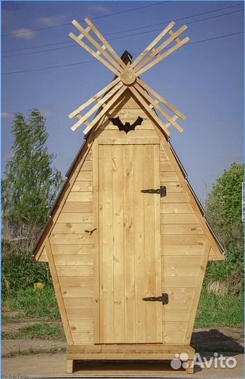 Уличный туалет деревянный KDS
