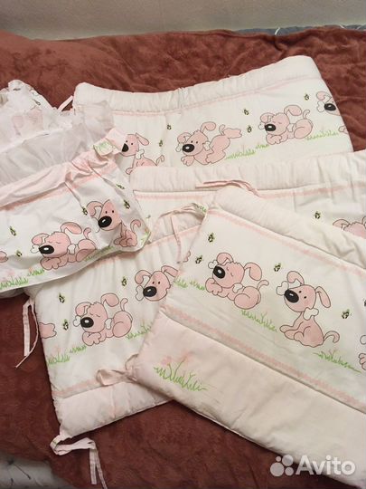 Бортики и балдахин в кроватку