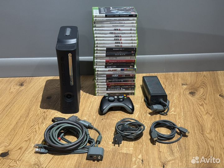 Xbox 360 с 30 играми 120 GB