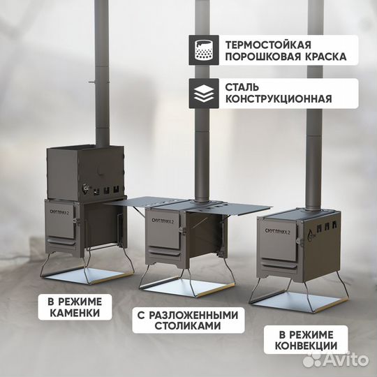 Отопительная печь Буржуйка для палатки