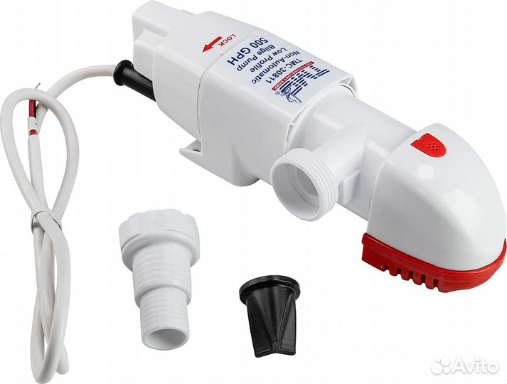 Помпа осушительная низкопрофильная, 12 В, 500GPH