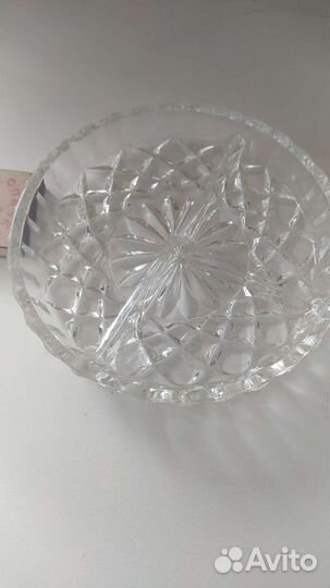 Тарелка порционная, розетки, хрусталь