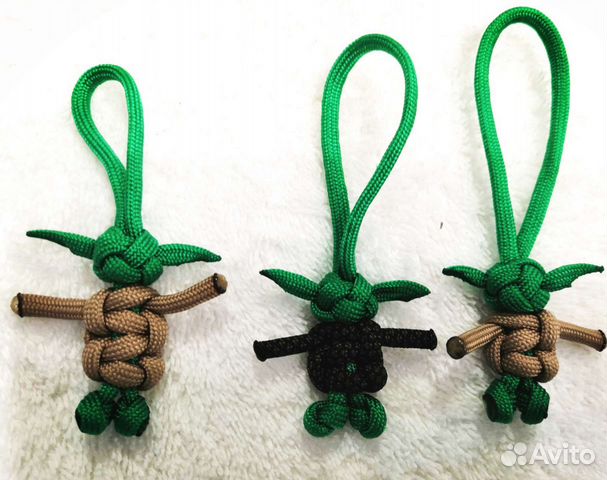 Baby yoda брелок из паракорда