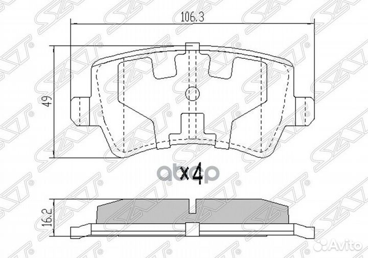 Колодки тормозные зад volvo XC60/70/land rover