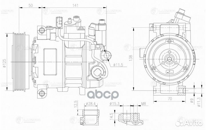 Компрессор кондиц. для а/м Audi A4 (B7) (04) /A