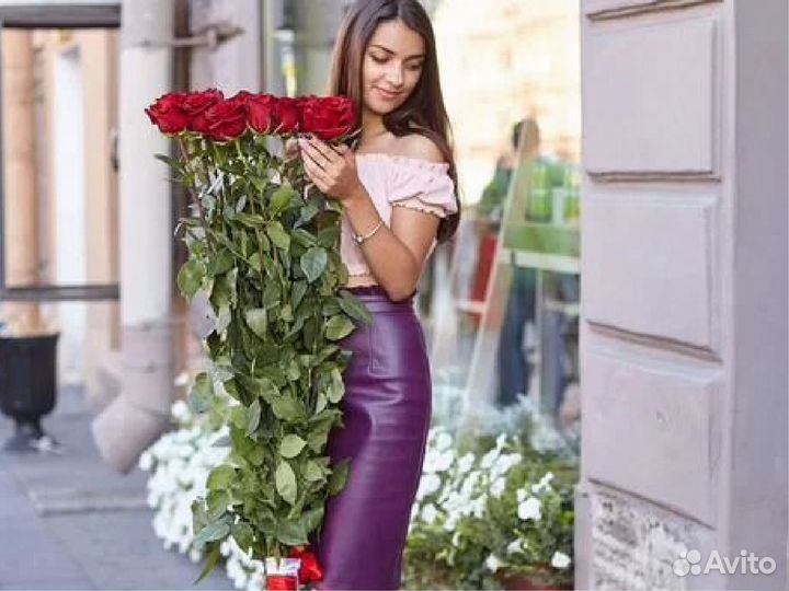 Цветы. Розы-гиганты 100см с доставкой в Пензе