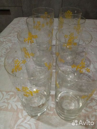 Стаканы стеклянные с декором