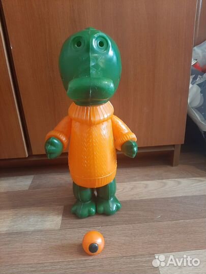 Игрушка крокодил гена СССР 36 см