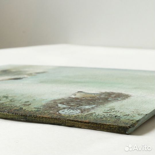 Картина маслом на холсте Ёжик в тумане