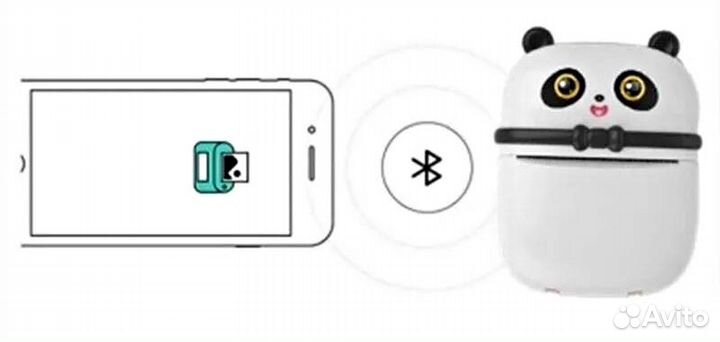 Карманный мини принтер Bluetooth 