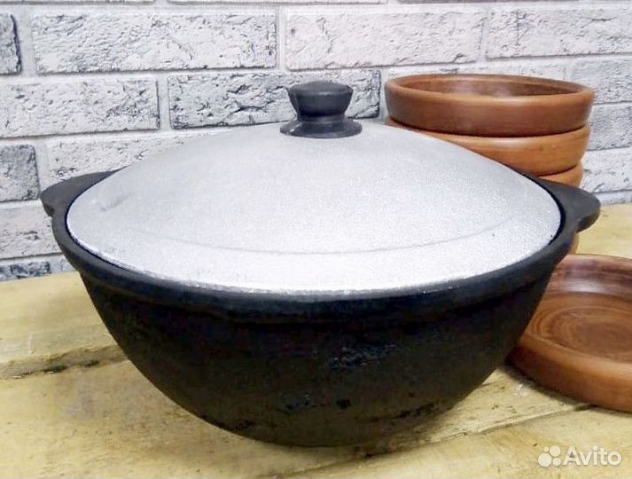 Казан чугунный + крышка