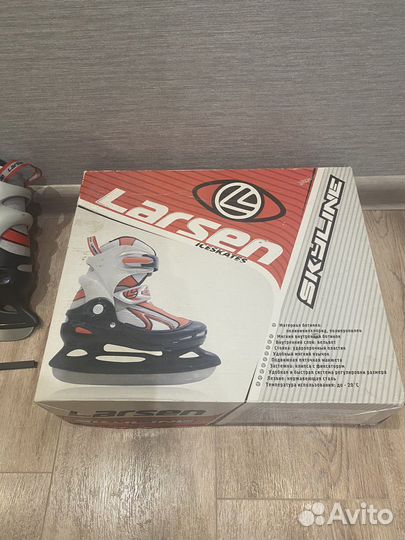 Детские ледовые коньки раздвижные размер 30-33