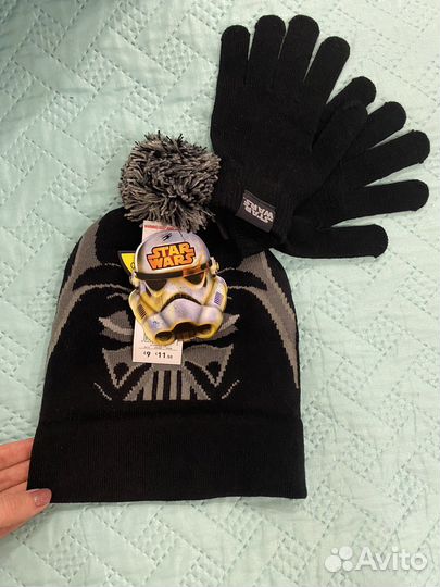 Набор шапка перчатки star wars звездные войны