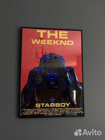 Постер А2 The Weeknd с рамкой