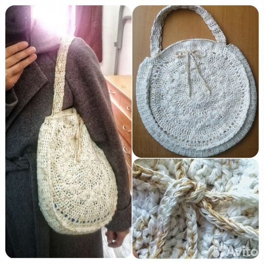 Сумка вязаная из джута