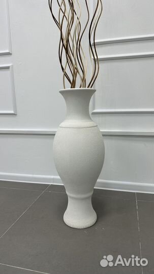 Ваза белая напольная большая