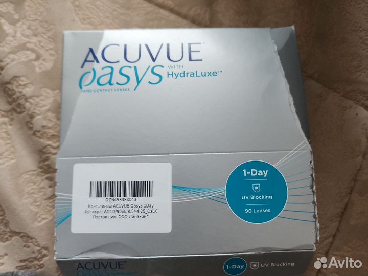 Линзы контактные acuvue oasys 1 day