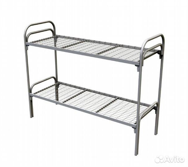 Металлическая двухъярусная кровать