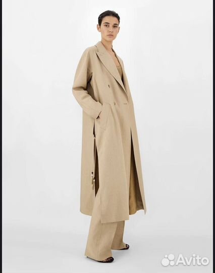 Max Mara (44,48ру)тренч, лен, оригинал