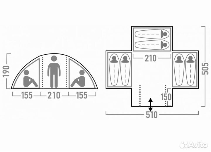 Новая палатка Outventure Dalen 6