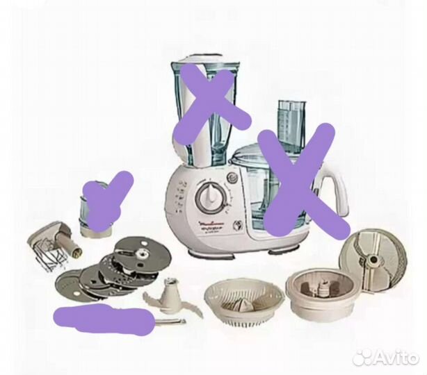 Кухонный комбайн Moulinex odacio3 насадки и з/ч