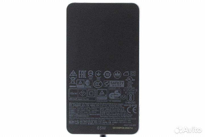 Новая зарядка Microsoft Surface 15V 4A 65W BMS1