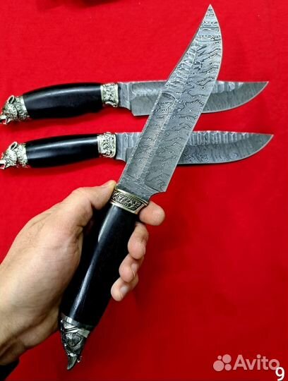 Нож походный из дамасской стали