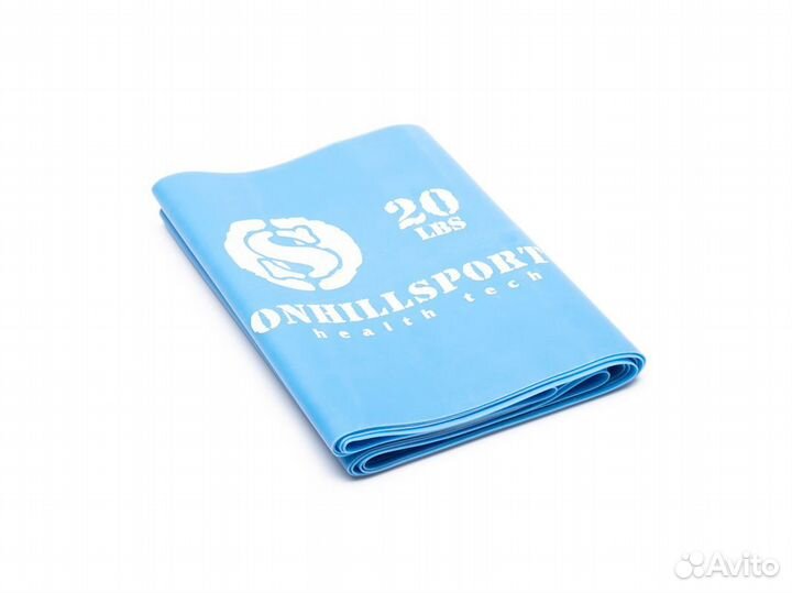 Фитнес лента латексная голубая 20 LBS — 9,1 кг
