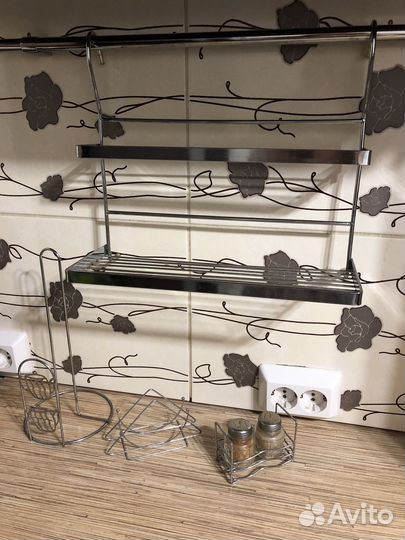 Подставка на рейлинг и др. кухонные принадлежности