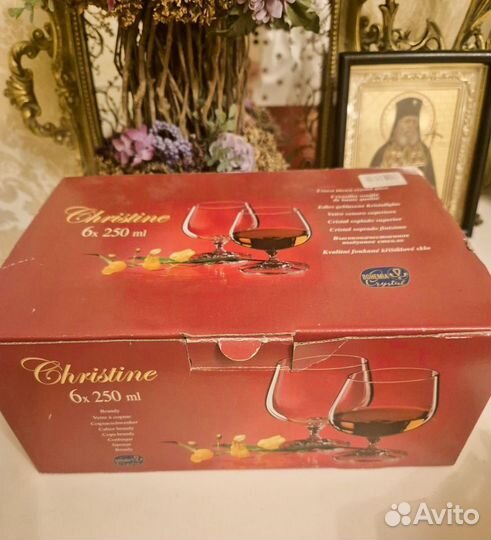 Хрустальные фужеры Богемия