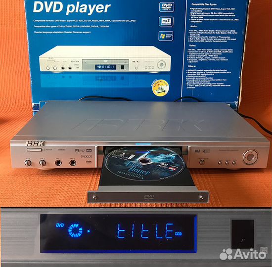 DVD плеер BBK938S с караоке, пульт ду, 3 микрофона