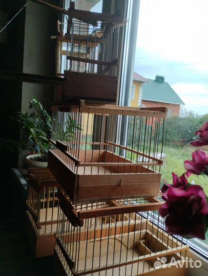 Клетки для птиц,деревянные