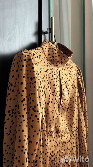 Платье длинное вечернее в горошек