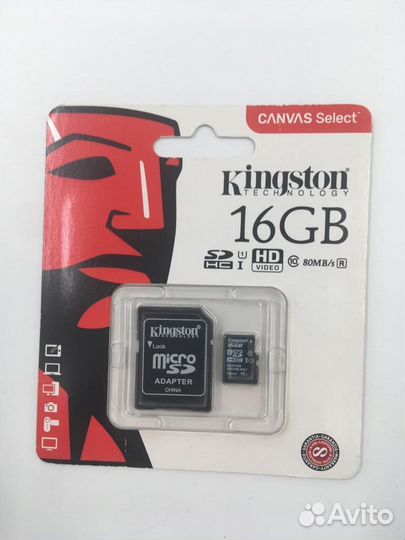 Карта памяти Kingston microsdhc 16 гб Class 10