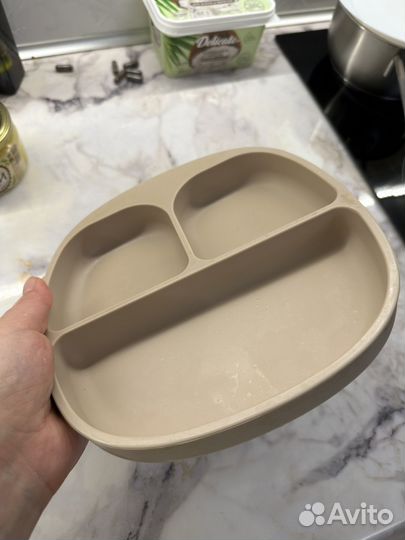 Детская силиконовая тарелка