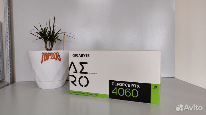 Новая видеокарта gigabyte RTX 4060 aero OC