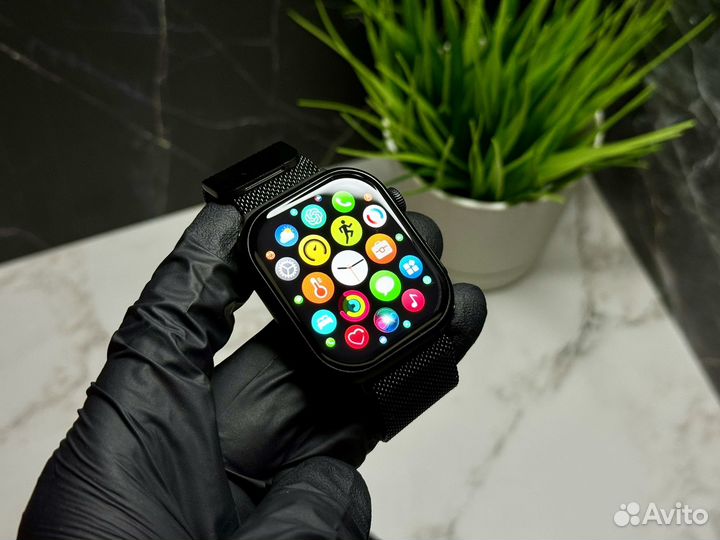 Смарт часы Apple watch 9 + Металлический ремешок