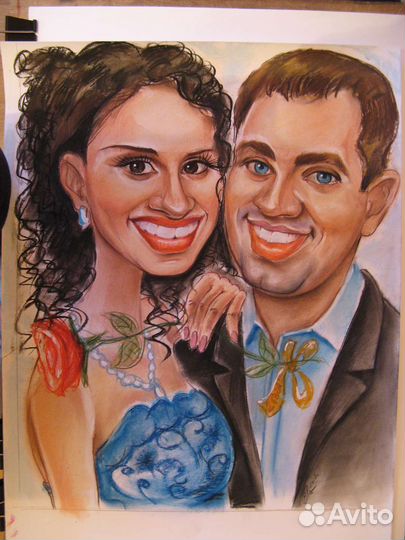 Шаржи -с натуры и с фото на Свадьбу и на Праздник