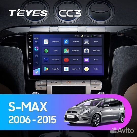 Магнитола Teyes CC3 3+32 Ford S-MAX 2006-2015