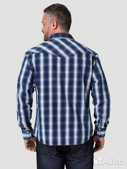 Wrangler Retro Premium Western Snap Plaid Shirt