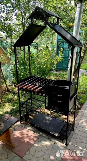 Мангал с печью