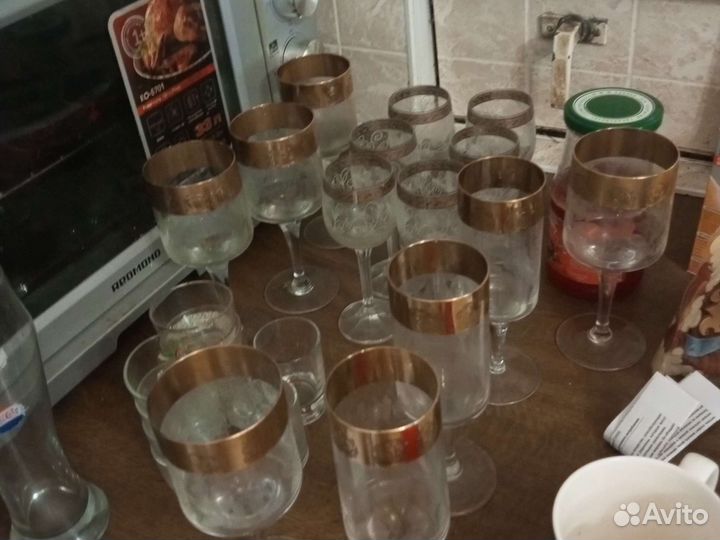 Набор стаканов и рюмок для дачи