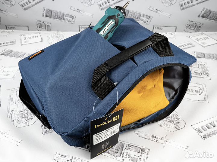 Сумка для ноутбука ExeGate Office F1590 Dark-Blue